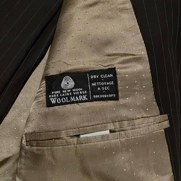 Practically new Ralph Lauren brown pinstriped suit - Picture 3 of 3